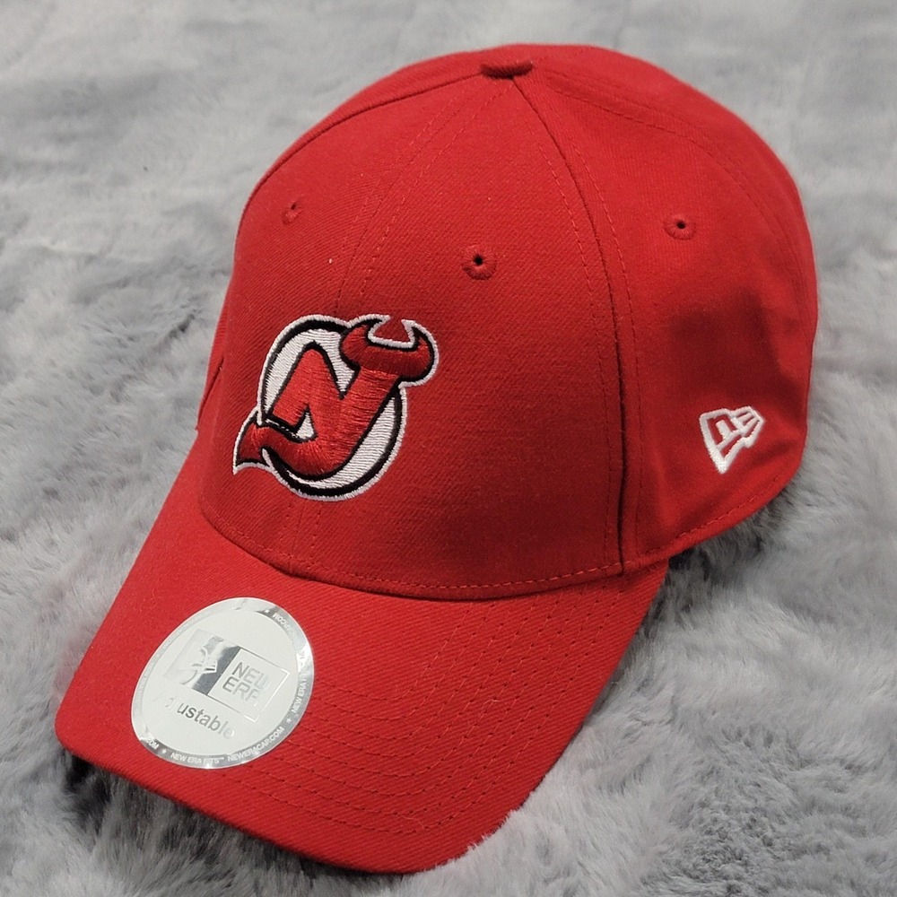 New Jersey Devils Hat Cap Strap Back Mens OSFM‎ Red NHL Hockey New Era